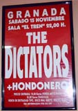 cartel de The Dictators + Hondonero - sala El Tren - Granada