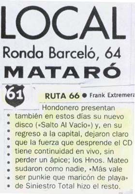 revista Ruta 66 - Barcelona - diciembre 1997